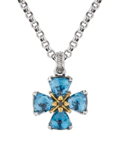 Shop Konstantino Women's Anthos Blue Spinel & Black Diamond Pendant