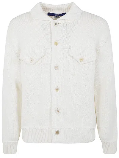 Shop Junya Watanabe X Comme Des Garçons Denim Cardigan Clothing In White