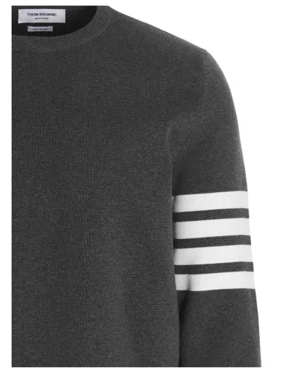 Thom Browne Dark Gray Wool 4-bar Sweaters In Gray