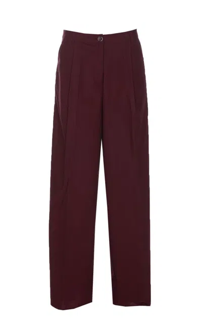 Shop Patrizia Pepe Trousers In Red