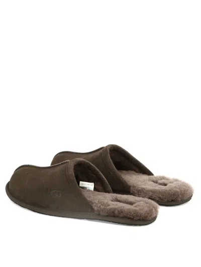 Shop Ugg "scuff" Slippers In Brown