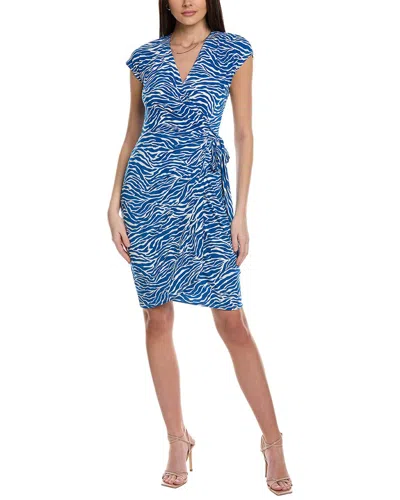Shop Maggy London Tie-waist Mini Dress In Blue