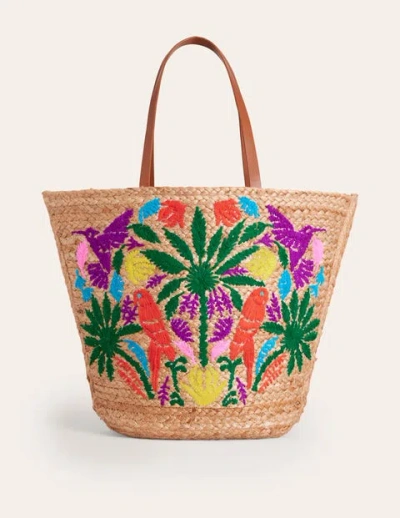Shop Boden Embroidered Basket Bag Parrot Embroidery Women