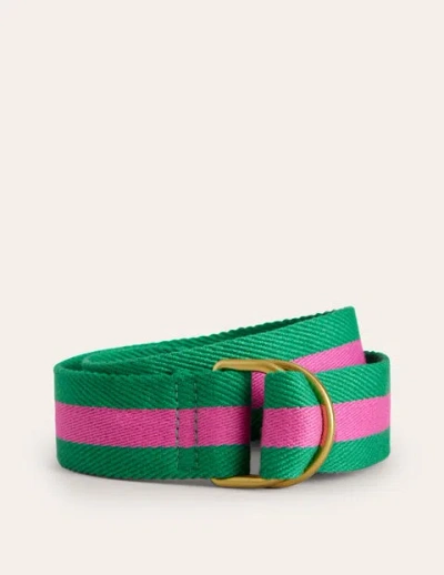 Shop Boden Webbing D-ring Belt Pink And Green Women