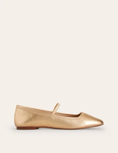 Shop Boden Mary Jane Ballet Flat Gold Metallic Women