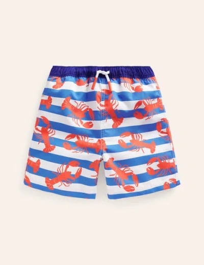 Shop Mini Boden Swim Shorts Jam Red Lobster Stripe Boys Boden