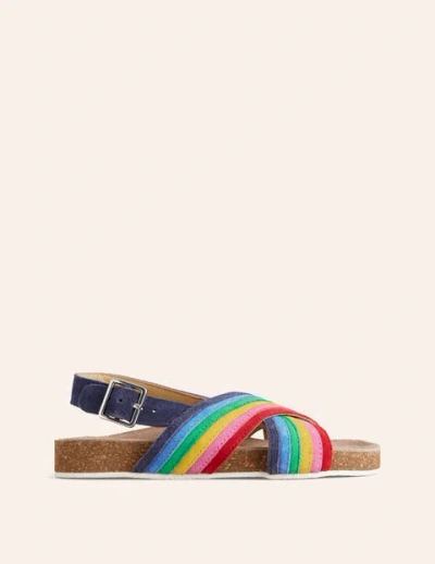Shop Boden Rainbow Cross Over Sandals Multi Rainbow Girls
