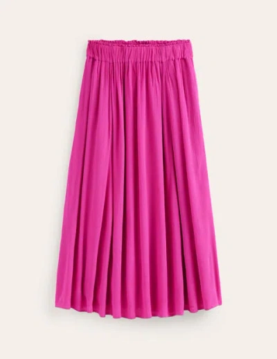 Shop Boden Crinkle Midi Skirt Phlox Pink Women