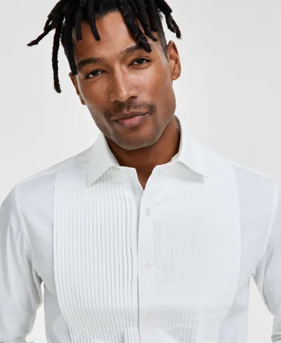 Alfani Men's Slim-fit Solid Tuxedo Shirt, Created For Macy's In Bright White