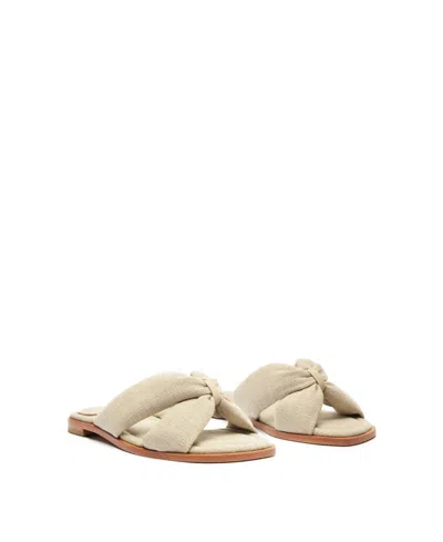 Schutz Womens Fairy Flat Sandals In Beige