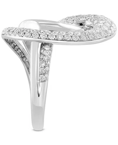 Shop Effy Collection Effy Diamond Sculptural Ring (1-1/6 Ct. T.w.) In 14k White Gold