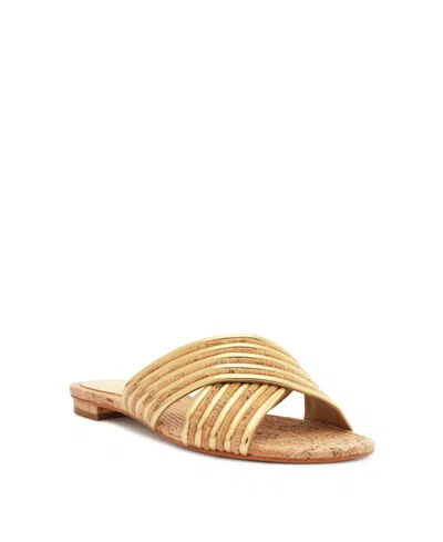 Shop Schutz Women's Latifah Flat Sandals In Gold