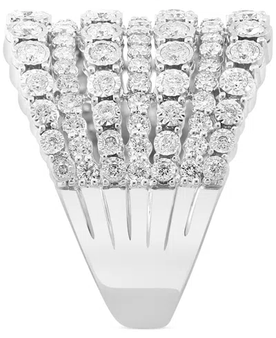 Effy Collection Effy Diamond Multirow Ring (1-3/8 Ct. T.w.) In 14k White Gold In White Gold
