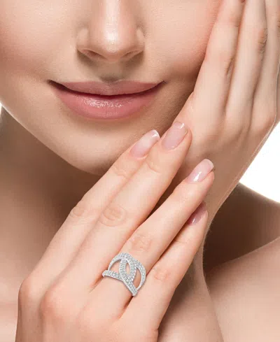 Shop Effy Collection Effy Diamond Interlink Ring (1-3/8 Ct. T.w.) In 14k White Gold