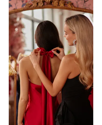 Shop Betsy & Adam Women's Ruffled Asymmetric-hem Dress In Red