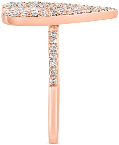 Shop Effy Collection Effy Diamond Heart Ring (5/8 Ct. T.w.) In 14k Rose Gold In Rose Gld
