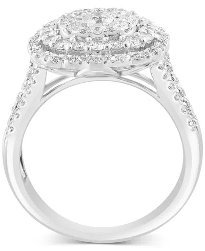 Shop Effy Collection Effy Diamond Cluster Ring (1-1/3 Ct. T.w.) In 14k White Gold