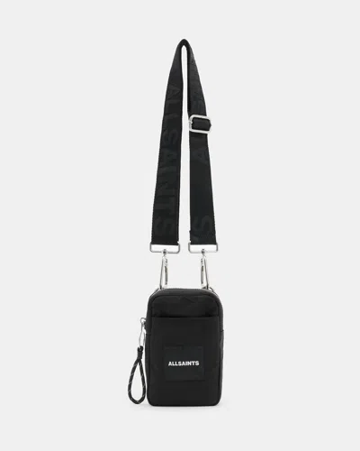 Shop Allsaints Zumo Recycled Phone Pouch In Black