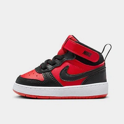 Shop Nike Kids' Toddler Court Borough Mid 2 Casual Shoes In Red/black