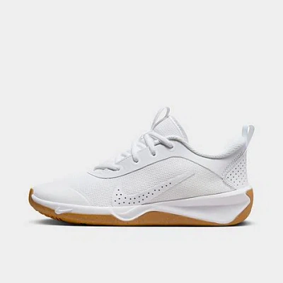 Shop Nike Big Kids' Omni Multi-court Casual Shoes In White