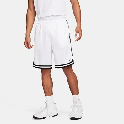 Nike Men's Dna Dri-fit 8" Basketball Shorts In White/black/black