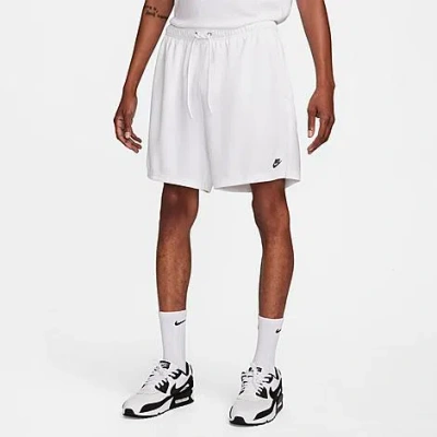 Shop Nike Men's Club Mesh Flow Shorts In White/black