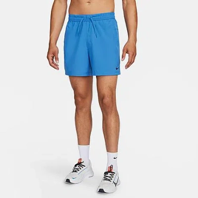 Shop Nike Men's Form Dri-fit Unlined 5" Versatile Shorts In Star Blue/black