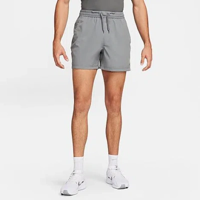 Nike Men's Form Dri-fit 5" Unlined Versatile Shorts In Smoke Grey/black