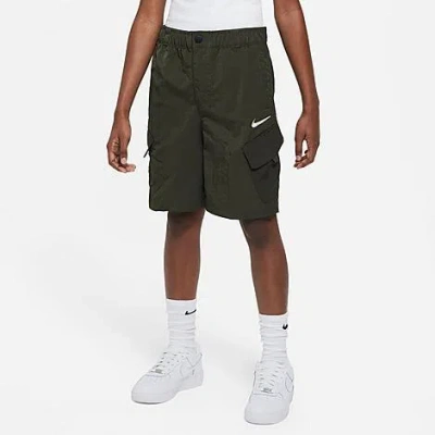 Shop Nike Kids' Outdoor Play Woven Cargo Shorts In Green