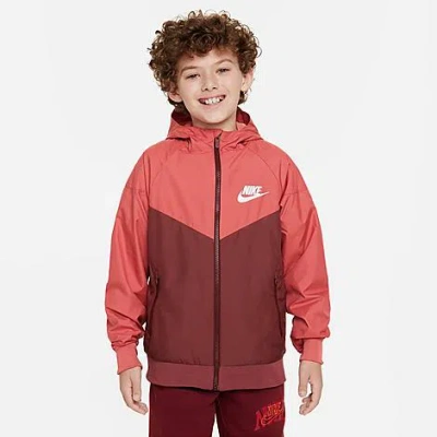 Shop Nike Kids' Sportswear Windrunner Hooded Jacket In Pink