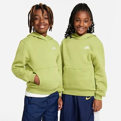Shop Nike Kids' Sportswear Club Fleece Pullover Hoodie In Green