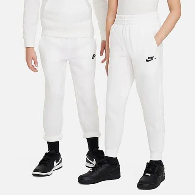 Shop Nike Kids' Sportswear Club Fleece Jogger Pants In White