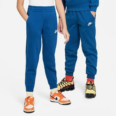 Shop Nike Kids' Sportswear Club Fleece Jogger Pants In Blue