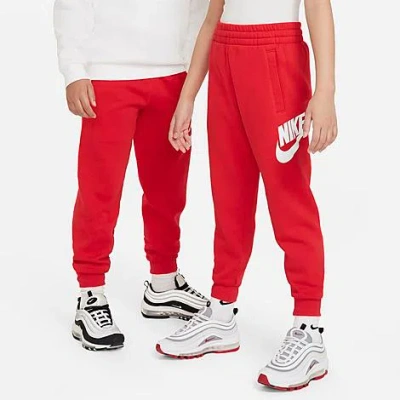 Shop Nike Kids' Club Fleece Jogger Pants In Red