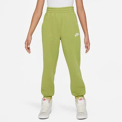 Shop Nike Kids' Sportswear Club Fleece Loose Jogger Pants In Pear/pear/white