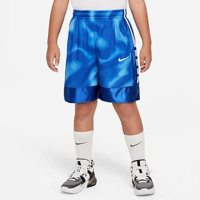 Shop Nike Boys' Dri-fit Elite 23 Basketball Shorts In Game Royal/white