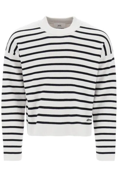 Shop Ami Alexandre Mattiussi Ami Paris Striped Magic Pullover Sweater In Mixed Colours