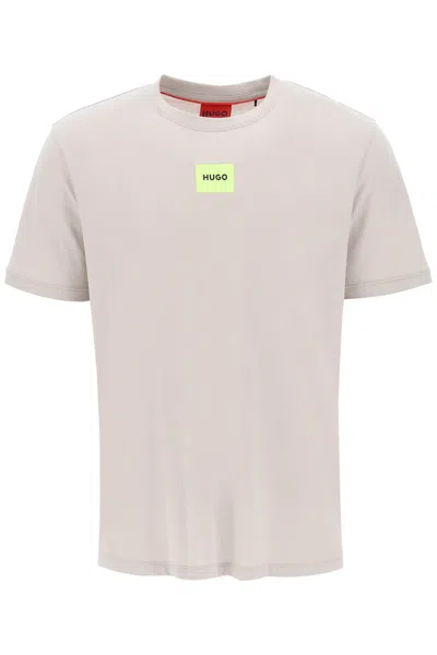 Shop Hugo Diragolino Logo T-shirt In Neutro