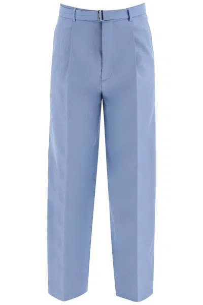Shop Lanvin Tailored Wide-leg Trousers In Light Blue