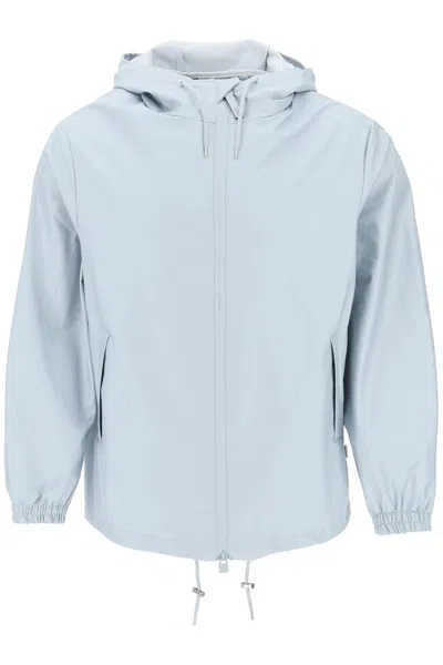 Shop Rains Storm Breaker Hooded Jacket With In Light Blue