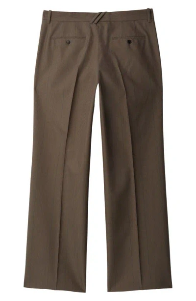 Shop Burberry Pinstripe Wool Pants In Dusk