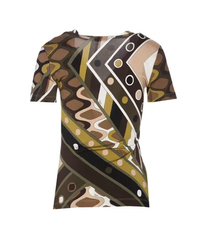 Shop Pucci Emilio  T-shirts And Polos In Green