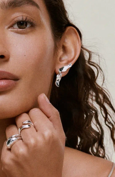 Monica Vinader The Wave Ring In Sterling Silver