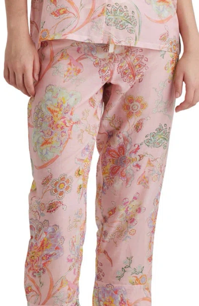 Shop Papinelle Coco Cotton & Silk Crop Pajamas In  Pink