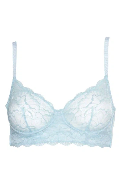 Shop Huit Joie Lace Underwire Bra In Sky Blue