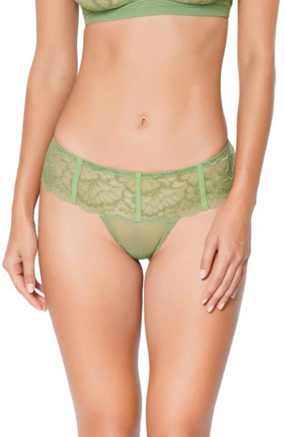 Huit Lenna Green Lace Thong In Green