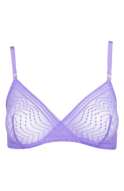 Shop Huit Eclantante Lace Bra In Purple