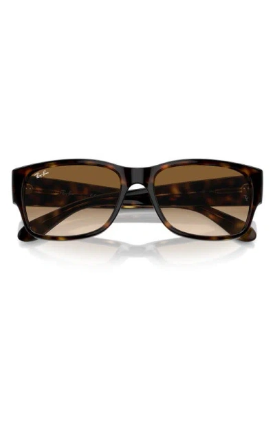 Shop Ray Ban Ray-ban 55mm Gradient Pillow Sunglasses In Havana