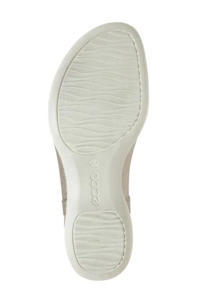 Shop Ecco 'flash' Sandal In Warm Grey/ Metallic Leather