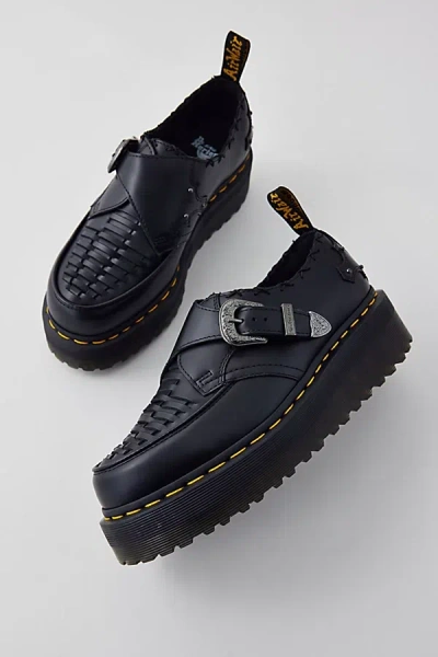 Shop Dr. Martens' Ramsey Quad Platform Creeper Shoe In Black, Women's At Urban Outfitters
